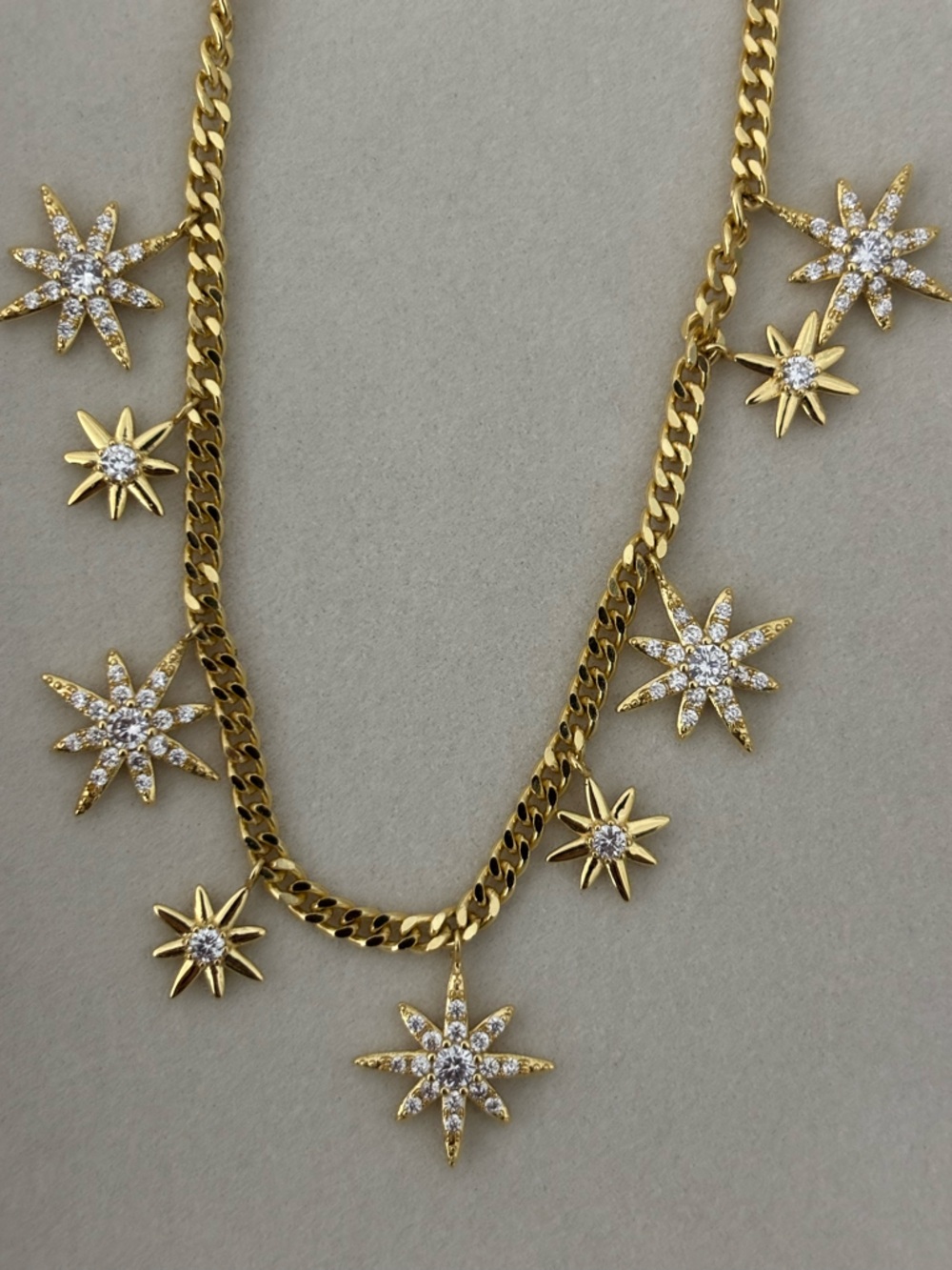 Gold Starburst Pendant Necklace - Women's Jewelry - Picture 3 of 4